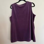 J.Jill Wearever Collection Purple Velvet Tunic Set Long Sleeve Top and Tank XL Photo 5