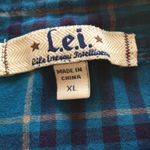 L.e.i. Plaid button up top with ruffles XL (juniors) Photo 4
