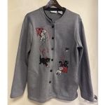 Blair Vtg Cat Lady Kitty Button Down Cardigan Sweater Jacket Women's M Medium Photo 4