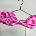 NWT CAROLINE CONSTAS Pink Orchid Gingham Adelphie Bikini Bottom & Top Swimsuit Size XL Photo 3