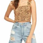 Billabong Women's Size Small Leopard All Day Long Crop Tank Top Photo 0