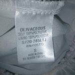 Olivaceous  S Soft Floral Pink Green on White Bubble Hem Top Photo 11