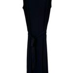 J.Jill NWT  Women’s Sleeveless Striped Border Knit Maxi Dress Navy Blue Small Photo 3