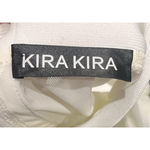 Kira Kira White Structured Mesh Panel Bodycon Dress Mock Neck Slit Bandage XS Photo 3