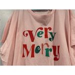 Old Navy  Very Merry Pink Short Sleeve Shirt 3X Photo 1