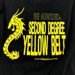 Tultex Palm Strike XL Second Degree Yellow Belt Karate Black Tee Fitted  Photo 3