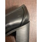 Marc Fisher Black Heeled Loafers 6M Block Heel Horsebit Lug Sole Shoes Preppy Photo 7