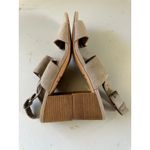 Toms  Poppy Mix Media Suede Canvas Double Strap Mid Chunky Block Heel Sandal 9.5 Photo 5