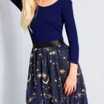 Modcloth Celestial Embroidered Tulle Mini Dress Size L Christmas Holiday Party Photo 1