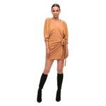 n:philanthropy Mini Wrap Sweater Dress Camel 3/4 Sleeve Size XS New With Tags Photo 15