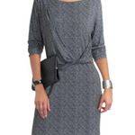 H by Halston H Halston | Anise Black Melange Twist-Front Sheath Dress Women’s Large Photo 0