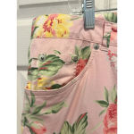 Ralph Lauren Hyannis Port Pink Roses Floral Stretch Pant Womens Size 16 Photo 2