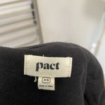 Pact  Linen Blend Collared Split Neck T-Shirt Dress Classic Black size XS Photo 5