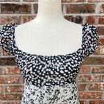 Kensie Y2K Vintage tie-back black and white floral top / 2 / Excellent condition Photo 1