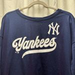 Fanatics  Navy New York Yankees Core Boat Neck Long Sleeve T-Shirt wns M NWT Photo 2