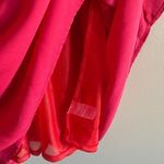 Lush Clothing NEW Lush Bright Pink Halter Mini Dress Size M Faux Wrap Lined Tomato Pur… Photo 3
