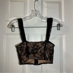 Missguided  Black/Nude Lace Front Clasp Bustier Bralette Top size US 2P Photo 6