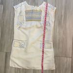 Tory Burch Cream Linen Blend Embroidered Mini Dress with Pockets, size small Photo 15