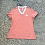 Adidas  Made With Nature Golf Polo Short Sleeve Top Pink Medium Photo 2
