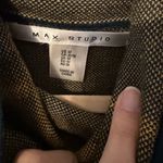 Max Studio  women's size M green plaid Cowl Neck Long Sleeve Waffle Knit sweater Photo 2