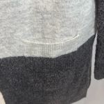 Modern Canvas black dark and light gray color block cozy cardigan sweater large Photo 3
