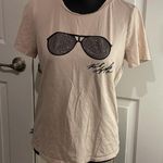 Karl Lagerfeld  Women's Sunglasses Signature T-Shirt Size M Crew Neck Casual Photo 0