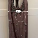 Miss Me  Brown Bedazzled Bodycon Dress Size Small Stretch Sexy Photo 3