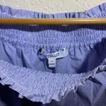 Derek Lam 10 Crosby White/Blue Striped Off The Shoulder Mid Sleeve Dress ( 10 ) Photo 2