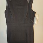 JayGodfrey Black Mesh Panel Cutout Dress Mini High Neck Cocktail Neutral 8 Photo 3