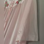 Vintage Lorraine PINK Nylon Floral Embroidered Nightgown Size Large Ice Pink GUC Photo 4