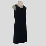 VTG Theomiles black velvet silk blend cocktail dress Size 6 Photo 2