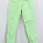 Current/Elliott CURRENT / ELLIOT Lime Green The Stiletto Denim Skinny Jeans Photo 2