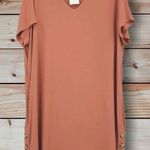 Madewell Side Button Easy Dress Sweet Dahlia NWT Photo 2