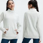 Fabletics  Zaylee Funnel Mock Neck Sweatshirt in Heathered Gray ~ Size Small 💚🍄 Photo 1