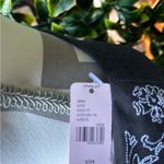 Cacique  Black caftan dress with white  Embroidered V-Neck Photo 4