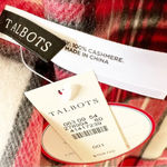 Talbots  Pure Cashmere Red Plaid Rectangle Scarf Oversized Warmth Gift Giving New Photo 3
