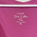 J.Crew  Pink Long-Sleeve Vintage Slub Cotton V-Neck Shirt Size XL EUC #2364 Photo 4
