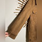 Loft Womens Brown Microsuede Shacket /Jacket Button Down Fall Neutral π€ Photo 12