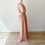 Lulus Lulu’s Heavenly Hues Blush Pink Maxi Dress Gown | Medium Photo 4