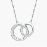 NWT Blue Nile 18" Infinity Ring Necklace In Sterling Silver (1 Mm) Photo 3