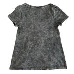 Disney  Women’s Gray Marble Embroidered‎ Mickey Mouse Cotton Shirt Medium Photo 1