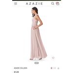 Azazie Chic Collin Bridesmaid Dress Plus Size Size C Waist 22 Steel Blue Photo 2