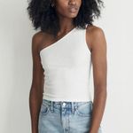 Madewell NWT Supima Rib One-Shoulder Tank: Size S Photo 1