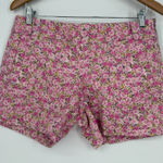J Crew Chino‎ Shorts Womens 4 Multicolor Floral Print Cotton Stretch Pockets Photo 0
