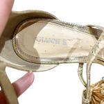 Ganni Gianni Bini Gold Metallic Heels Size 8 Holiday Party Going Out Sparkly Platform Photo 10