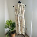 Cream and black floral silk Dress with unique Boho touch Photo 4