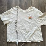 None Big Sur crop top cream 70’s vibe graphic T Photo 6