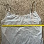 Ann Taylor , LOFT Silver Metallic Spaghetti Strap Bodycon Tank Top Photo 4