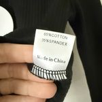 Princess Polly Alaska Black Button-Up Ribbed Crop Top with Collar - Size 6 Photo 8