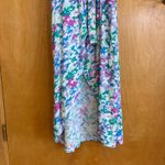 Boii XS Floral Maxi‎ Wrap Dress Short Sleeve V Neck Casual Bohemian White Photo 7